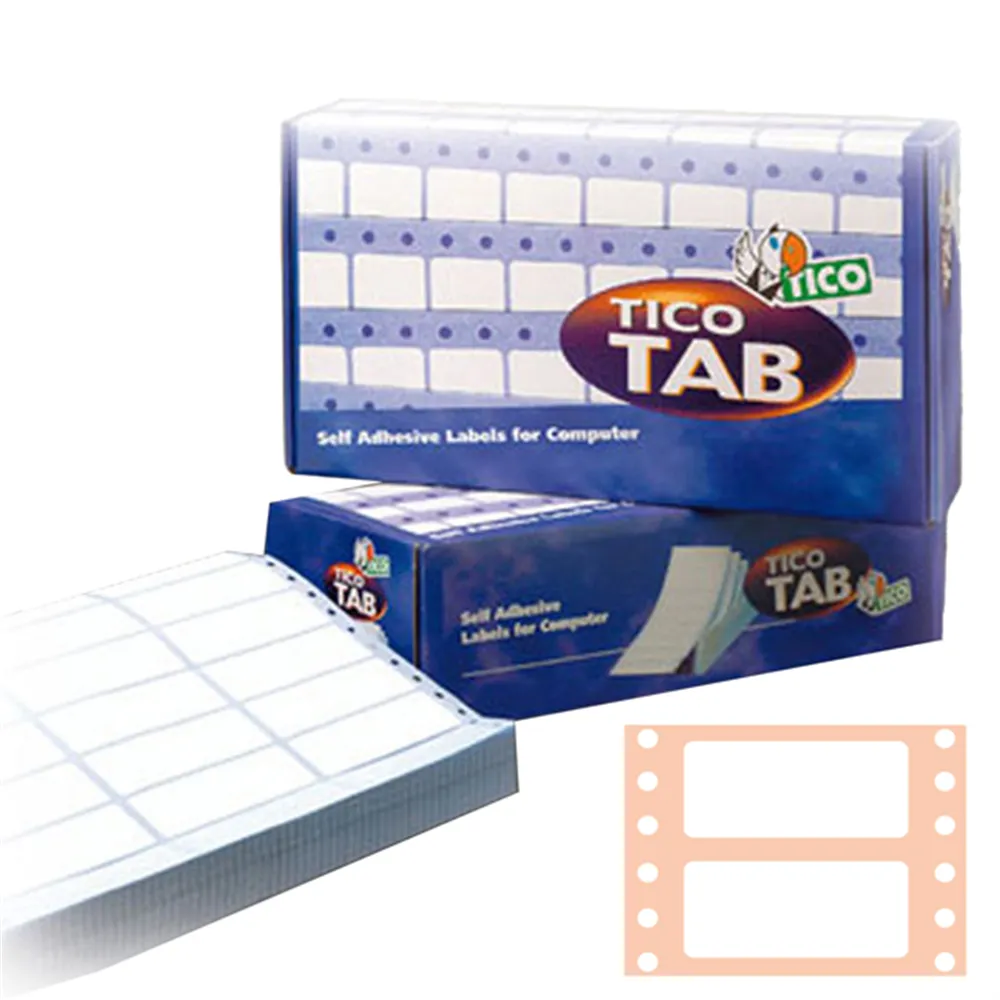 Etichette Adesive Modulo Continuo Tico - 1 Pista - 72x36,2 mm - TAB1-0723 (Bianco Conf. 500)