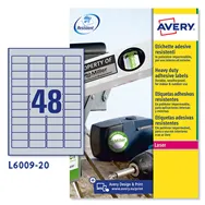 Etichette Adesive in Poliestere Avery - 45,7x21,2 mm - L6009-20 (Argento Conf. 20)