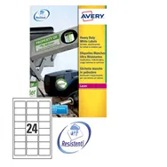Etichette Adesive in Poliestere Avery - 63,5x33,9 mm - L4773-20 (Bianco Conf. 20)