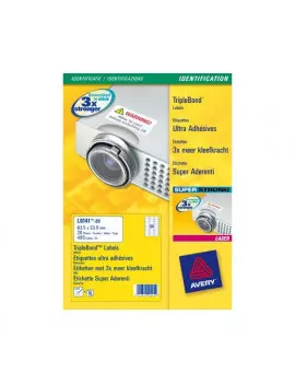 Etichette Adesive in Poliestere Super Aderenti Avery - 45,7x25,4 mm - L6140-20 (Bianco Conf. 20)