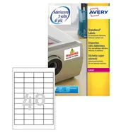 Etichette Adesive in Poliestere Super Aderenti Avery - 45,7x25,4 mm - L6140-20 (Bianco Conf. 20)