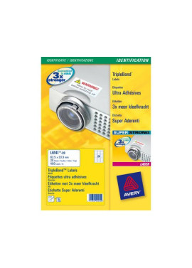 Etichette Adesive in Poliestere Super Aderenti Avery - 45,7x25,4 mm - L6140-20 (Bianco Conf. 20)