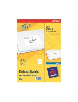 Etichette Adesive QuickDry Avery - A4 - 199,6x143,5 mm - J8168-25 (Bianco Conf. 25)