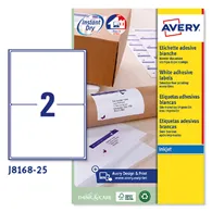 Etichette Adesive QuickDry Avery - A4 - 199,6x143,5 mm - J8168-25 (Bianco Conf. 25)