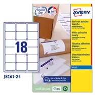 Etichette Adesive QuickDry Avery - A4 - 63,5x46,6 mm - J8161-25 (Bianco Conf. 25)