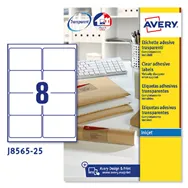 Etichette Adesive QuickPeel Avery - 99,1x67,7 mm - J8565-25 (Trasparente Conf. 25)