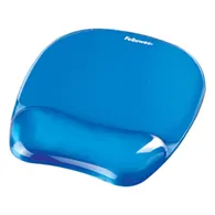 Mouse Pad con Supporto Poggiapolsi Crystal Gel Fellowes - 23,5x23x1,5 cm - 9114120 (Azzurro)