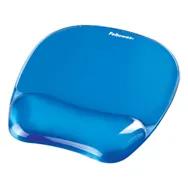 Mouse Pad con Supporto Poggiapolsi Crystal Gel Fellowes - 23,5x23x1,5 cm - 9114120 (Azzurro)