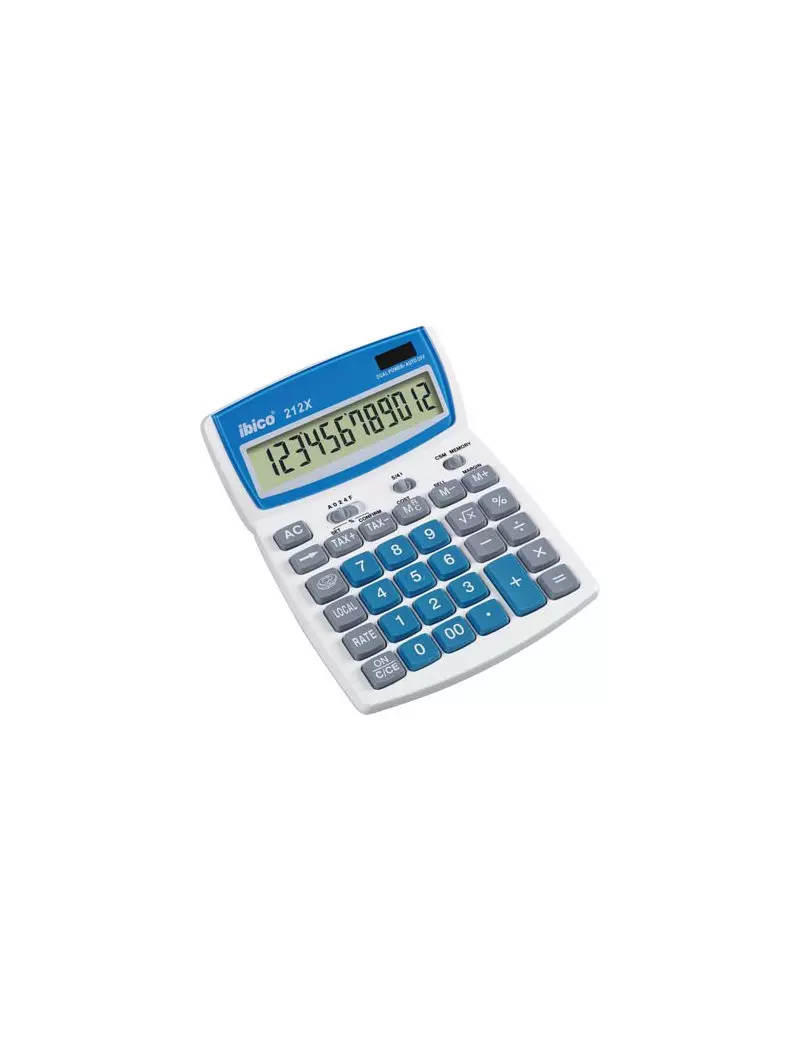 Calcolatrice da Tavolo IBICO 212X (Bianco e Blu)