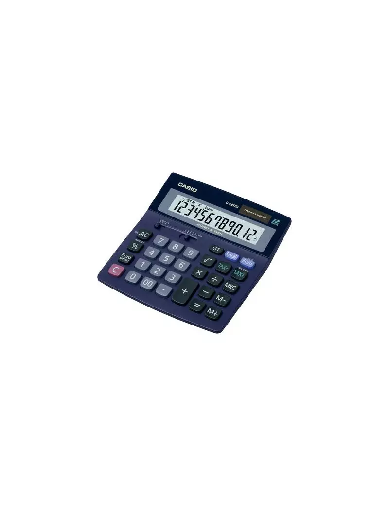 Calcolatrice da Tavolo Casio D-20TER (Grigio Scuro)