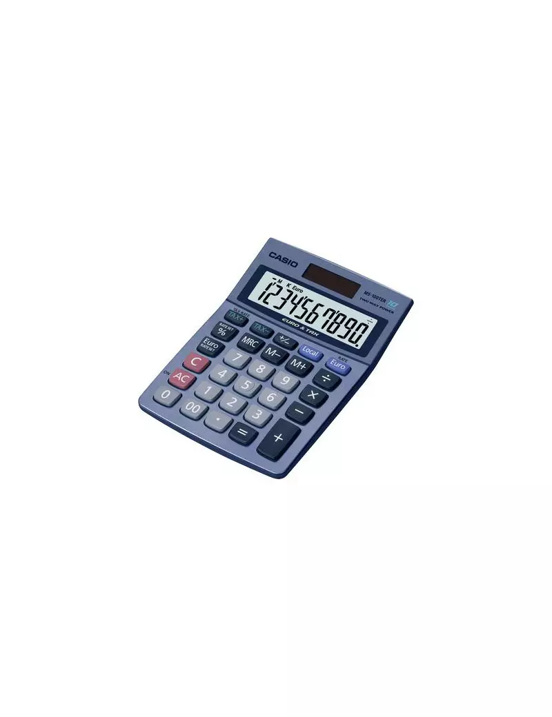 Calcolatrice da Tavolo Casio MS-100TER (Azzurro Metallizzato)