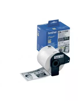 Etichette Adesive in Carta Serie DK Brother - 17x54 mm - DK-11204 (Nero)