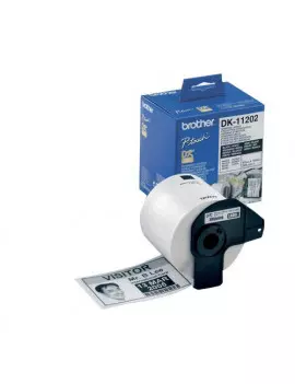 Etichette Adesive in Carta Serie DK Brother - 62x100 mm - DK11202 (Nero)