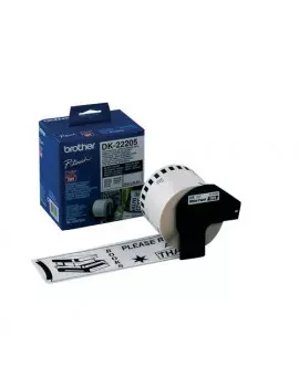 Nastro Originale Brother DK-22210 - 29 mm x 30,48 m - Carta (Nero su Bianco)