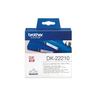 Nastro Originale Brother DK-22210 - 29 mm x 30,48 m - Carta (Nero su Bianco)