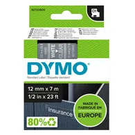 Nastro Originale Dymo S0720600 - 45020 - 12 mm x 7 m (Bianco su Trasparente)