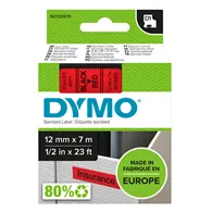 Nastro Originale Dymo S0720570 - 45017 - 12 mm x 7 m (Nero su Rosso)