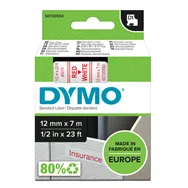 Nastro Originale Dymo S0720550 - 45015 - 12 mm x 7 m (Rosso su Bianco)