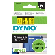 Nastro Originale Dymo S0720980 - 53718 - 24 mm x 7 m (Nero su Giallo)