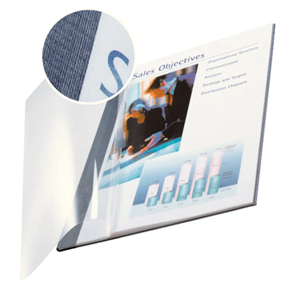 Copertine Flessibili con Fronte Trasparente Esselte - 71-105 Fogli - 74140035 (Blu Marina Conf. 10)