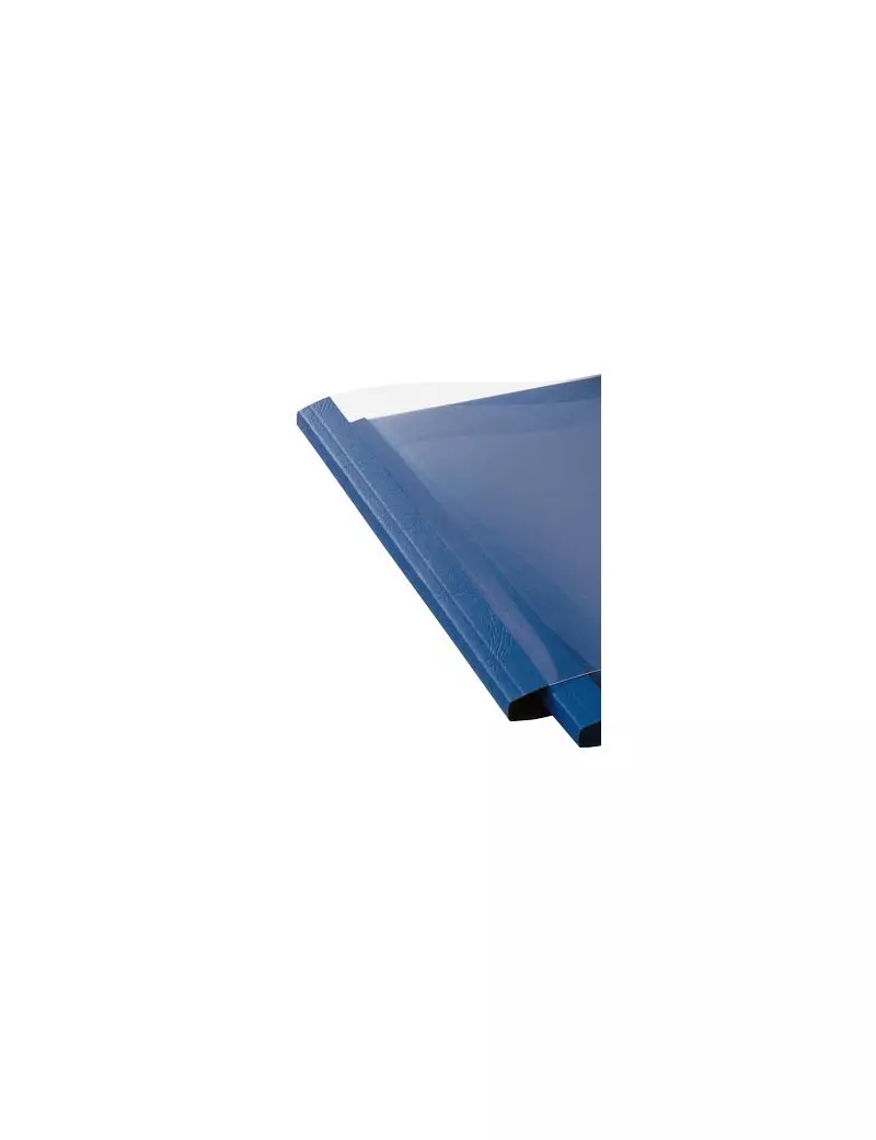 Cartelline Termiche per Rilegatura GBC - Goffrata - 1,5 mm - IB451003 (Trasparente e Blu Royal Conf. 100)