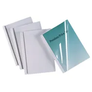 Cartelline Termiche per Rilegatura GBC - Liscia - 35 mm - IB370120 (Trasparente e Bianco Conf. 100)