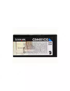 Toner Originale Lexmark C544X1CG (Ciano 4000 pagine)