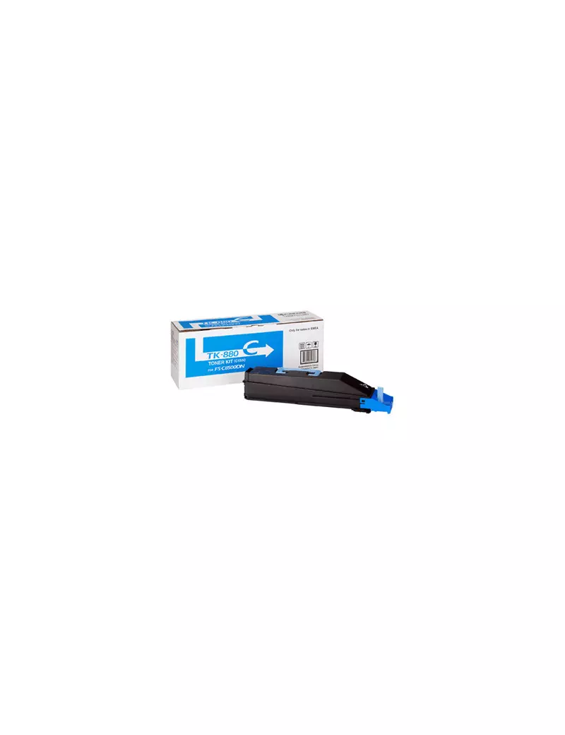 Toner Originale Kyocera TK-880C 1T02KACNL0 (Ciano 18000 pagine) Toner Originale Kyocera TK-880C 1T02KACNL0 (Ciano 18000 pagine)