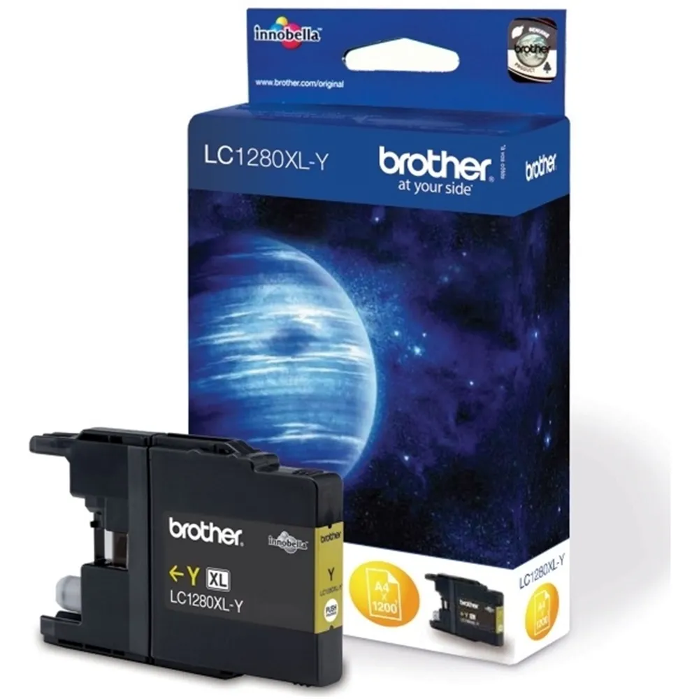 Cartuccia Originale Brother LC-1280XLY (Giallo 1200 pagine)