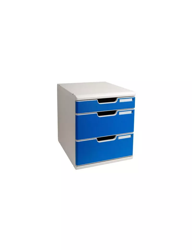 Cassettiera Modulo A4 Multiform - 2+1 Cassetti - 35x28,8x32 cm - 325003D (Grigio Chiaro e Blu) Cassettiera Modulo A4 Multiform - 2+1 Cassetti - 35x28,8x32 cm - 325003D (Grigio Chiaro e Blu)