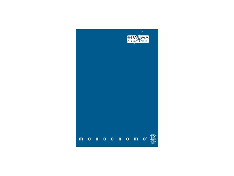 Quaderno Monocromo 100 Pigna - A4 - Quadretti 10 mm senza Margini