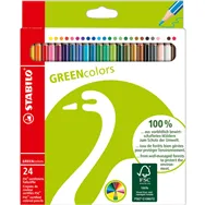 Matite Colorate GREENcolors Stabilo - 2,5 mm (Assortiti Conf. 24)