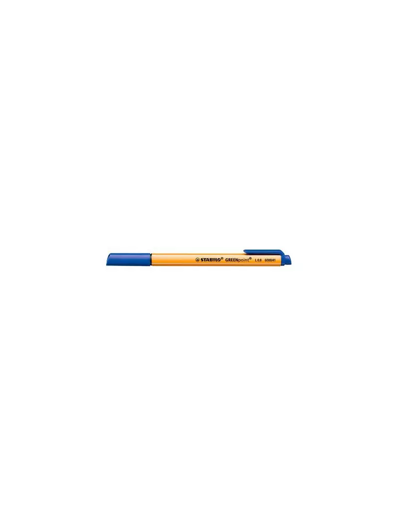 Penna GREENpoint Stabilo - 0,8 mm - 6088/41 (Blu Conf. 10)