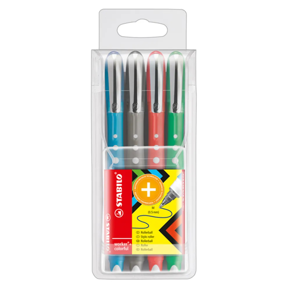 Penna Roller Bionic Worker Stabilo - 0,5 mm - 2019/4 (Assortiti Conf. 4)