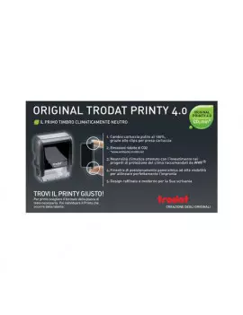 Timbro Autoinchiostrante Printy 4911 P 4.0 Trodat - 38x14 mm - 4 Righe