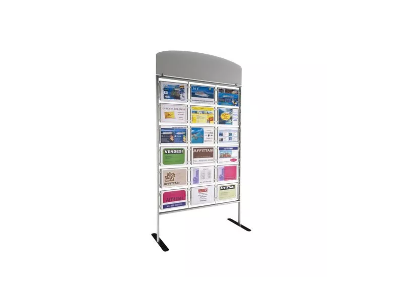 Portaavvisi da Terra Menpa Tecnostyl - Orizzontale - 18 Scomparti - 110x46x180 cm - 652333 Portaavvisi da Terra Menpa Tecnostyl - Orizzontale - 18 Scomparti - 110x46x180 cm - 652333
