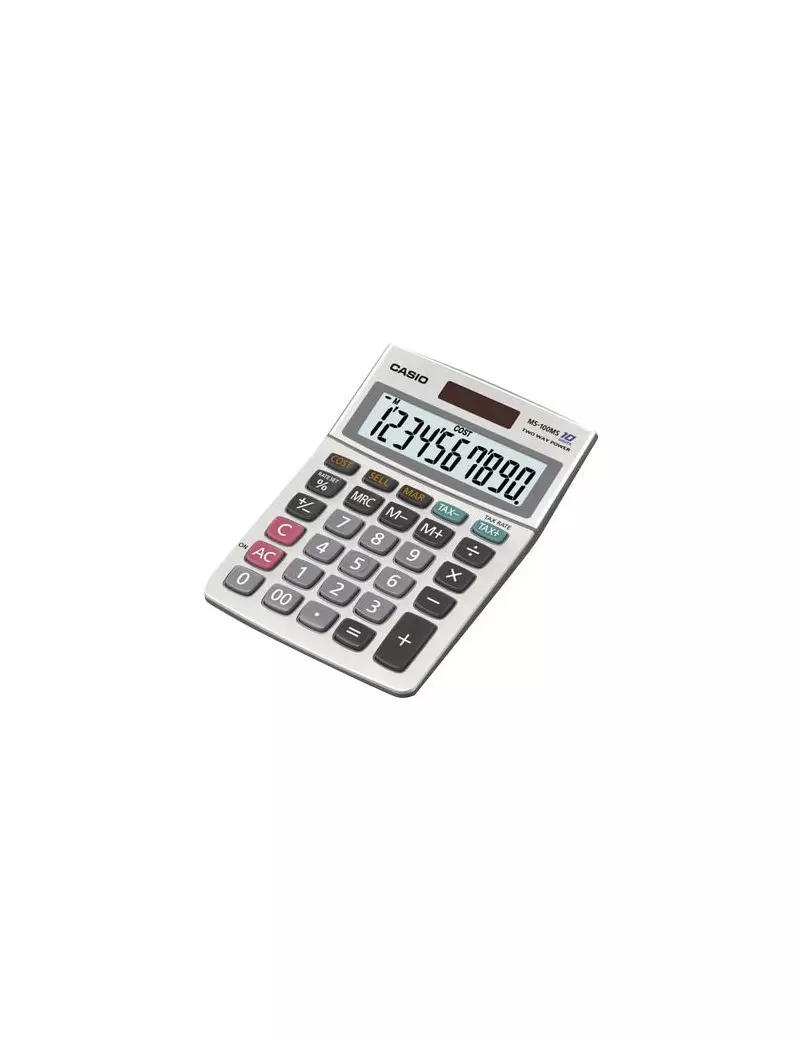 Calcolatrice da Tavolo Casio MS-100MS (Grigio) Calcolatrice da Tavolo Casio MS-100MS (Grigio)
