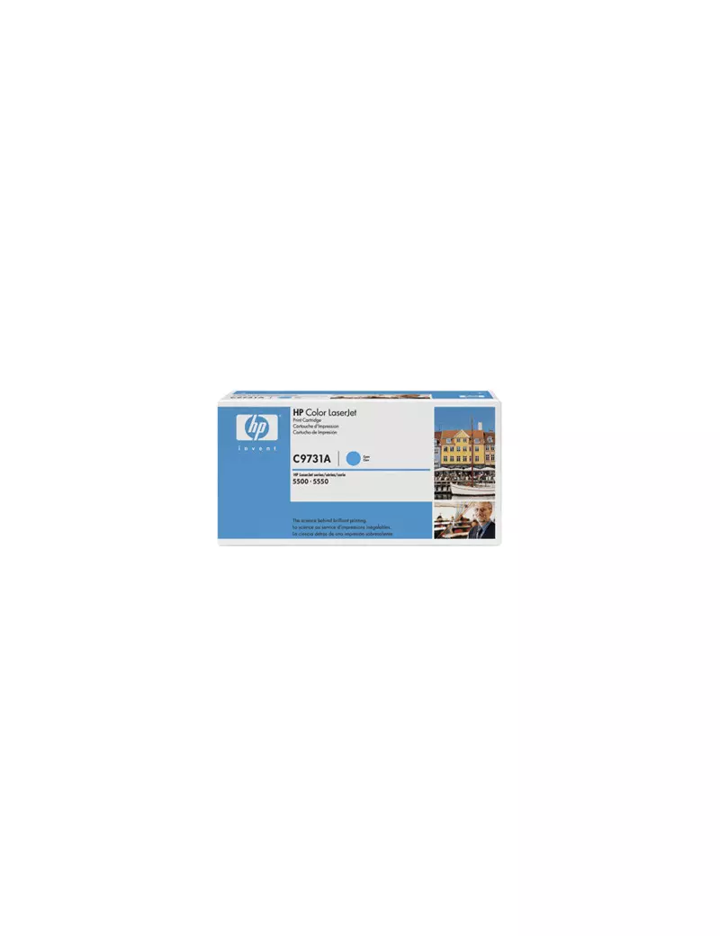 Toner Originale HP C9731A 645A (Ciano 12000 pagine) Toner Originale HP C9731A 645A (Ciano 12000 pagine)