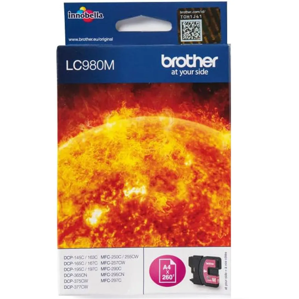Cartuccia Originale Brother LC-980M (Magenta 260 pagine)