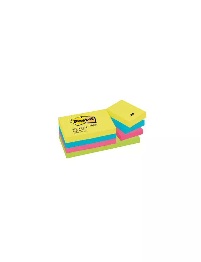 Post-it Note Energy 653-TFEN 3M - 38x51 mm - 67565 (Neon Arcobaleno Conf. 12) Post-it Note Energy 653-TFEN 3M - 38x51 mm - 67565 (Neon Arcobaleno Conf. 12)