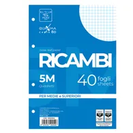 Ricambi per Quaderni Pigna - A5 - Quadretti 5M senza Margini