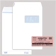 Busta a Sacco Pigna - con Finestra - 23x33 cm - 0054393 (Bianco Conf. 500)