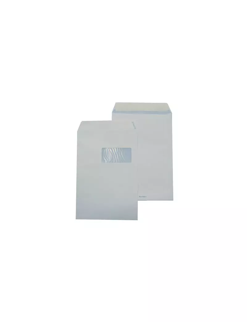 Busta a Sacco Pigna - con Finestra - 23x33 cm - 0054393 (Bianco Conf. 500)