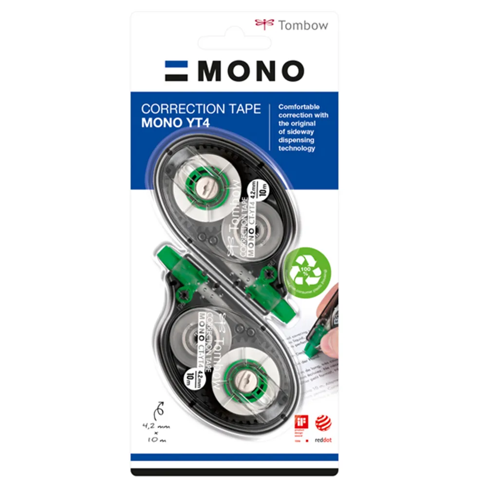 Correttore a Nastro Mono Tombow - 4,2 mm x 10 m - PCT-YT4-2P (Conf. 2)