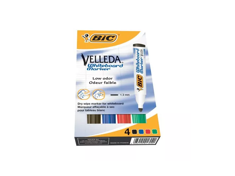 Marcatore per Lavagne Velleda 1701 Bic - Punta Tonda - 1,5 mm - 904941 (Assortiti Conf. 4) Marcatore per Lavagne Velleda 1701 Bic - Punta Tonda - 1,5 mm - 904941 (Assortiti Conf. 4)