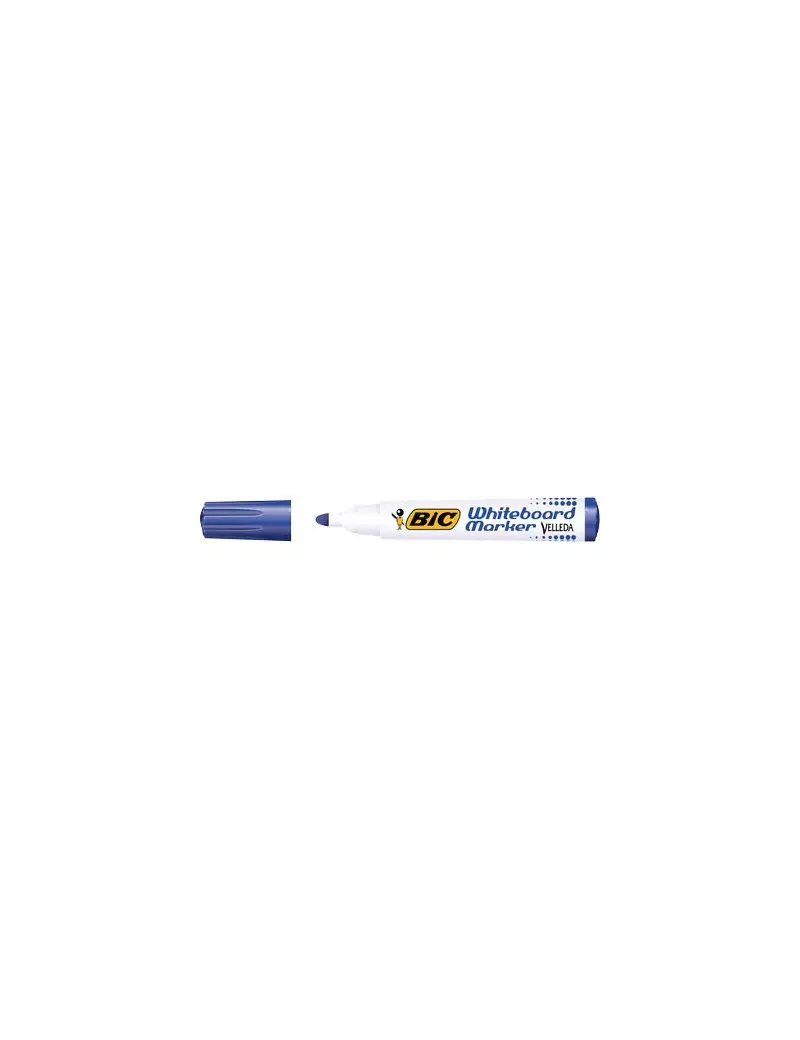 Marcatore per Lavagne Velleda 1701 Bic - Punta Tonda - 1,5 mm - 904938 (Blu Conf. 12)