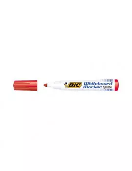 Marcatore per Lavagne Velleda 1701 Bic - Punta Tonda - 1,5 mm - 904939 (Rosso Conf. 12)