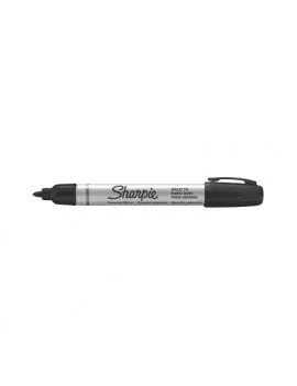 Marcatore Permanente Metal Barrel Sharpie - Punta Conica - 1 mm - S0945720 (Nero Conf. 12)