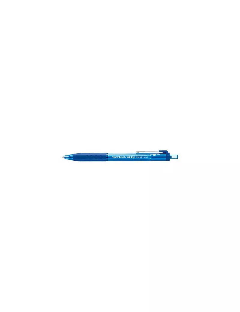 Penna a Sfera a Scatto Papermate InkJoy 300 Grip Gomma 1 Blu Conf 12  3501170959923