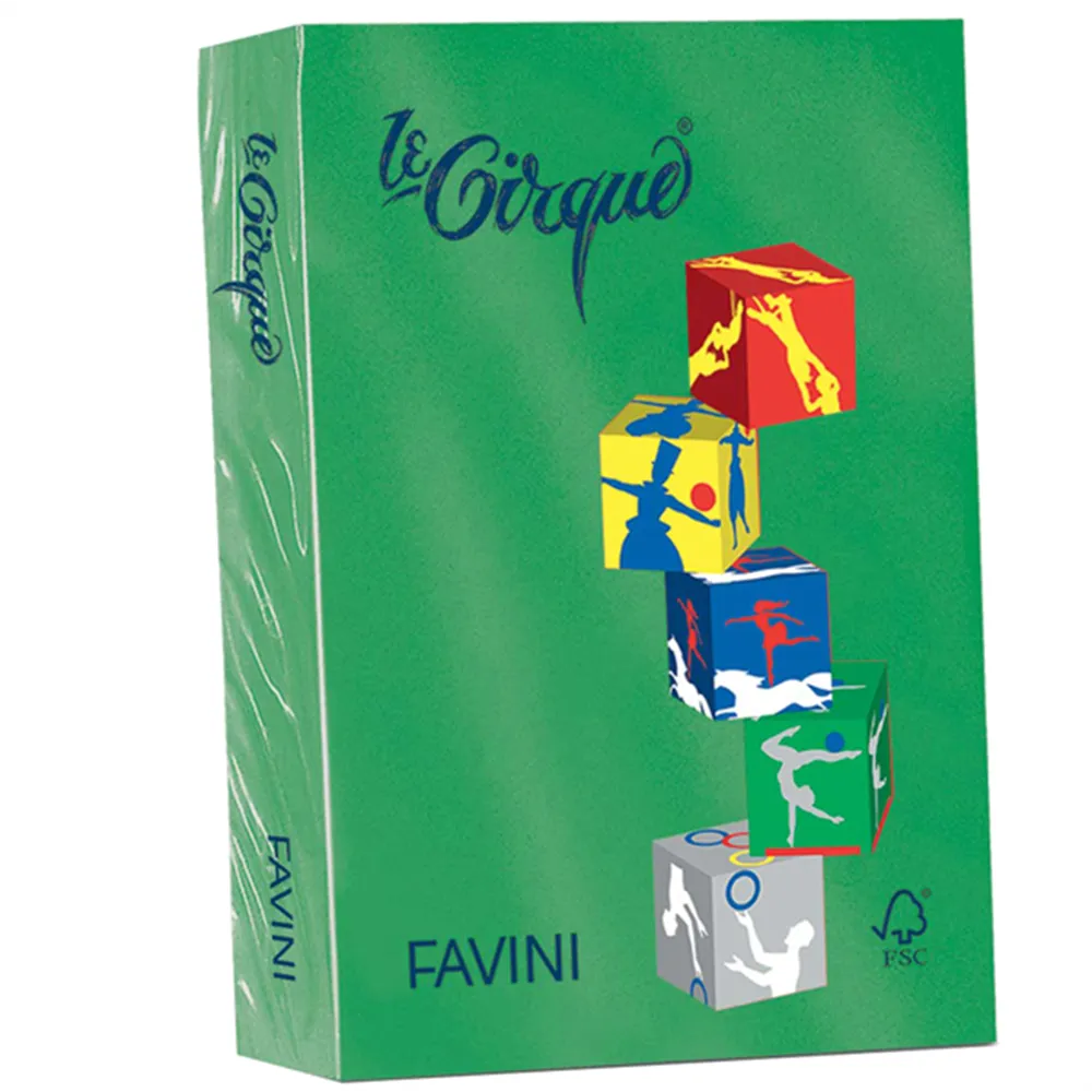 Carta Colorata Le Cirque Favini - A4 - 160 g - A74D304 (Verde Bandiera Forte Conf. 250)